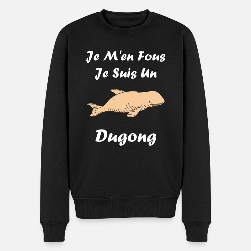 Dugong - Männer Premium Bio Pullover - Schwarz