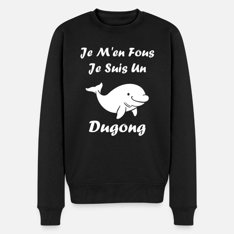 Dugong - Männer Premium Bio Pullover - Schwarz