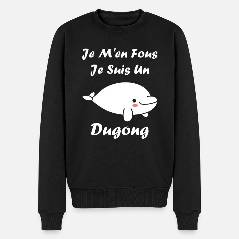 Dugong - Männer Premium Bio Pullover - Schwarz