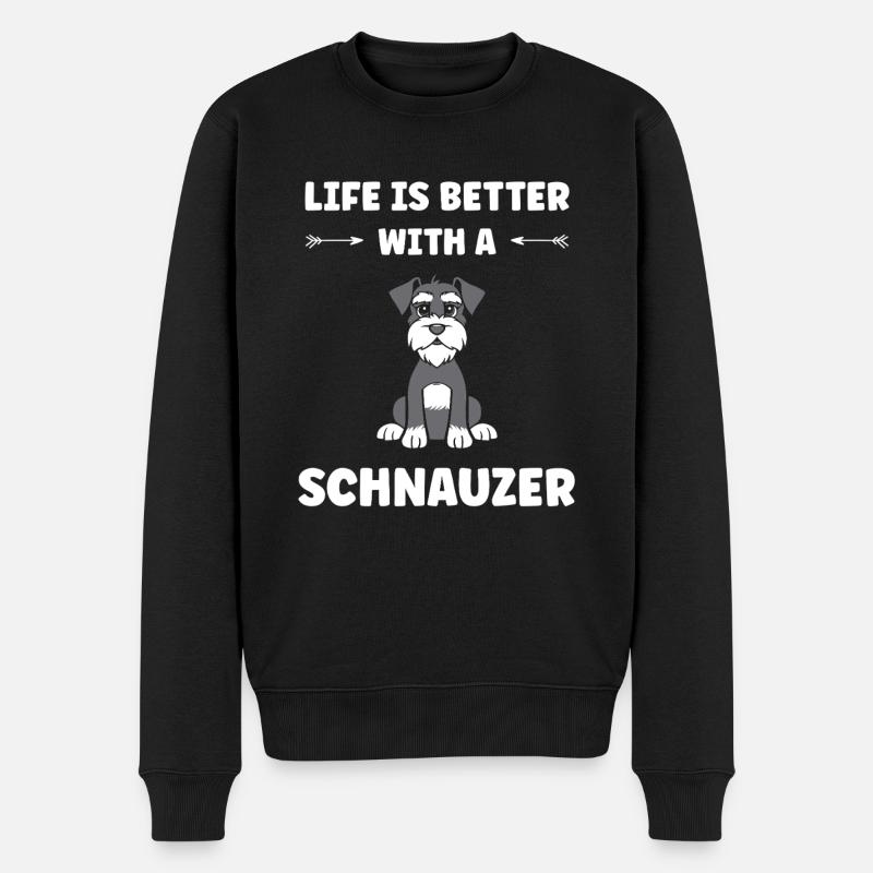 Schnauzer - Pull Premium bio Homme - noir