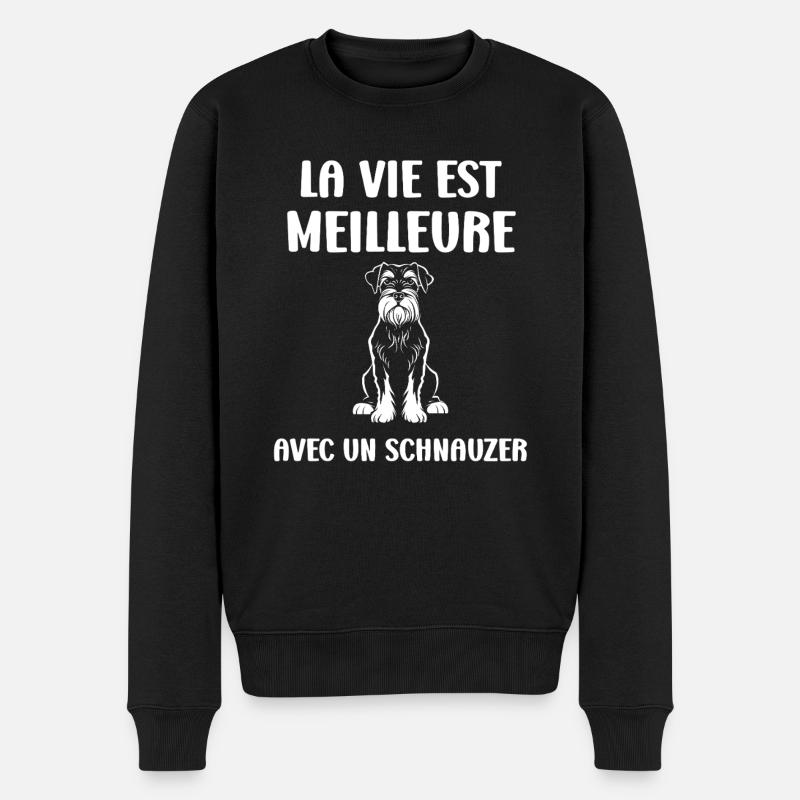 Schnauzer - Pull Premium bio Homme - noir