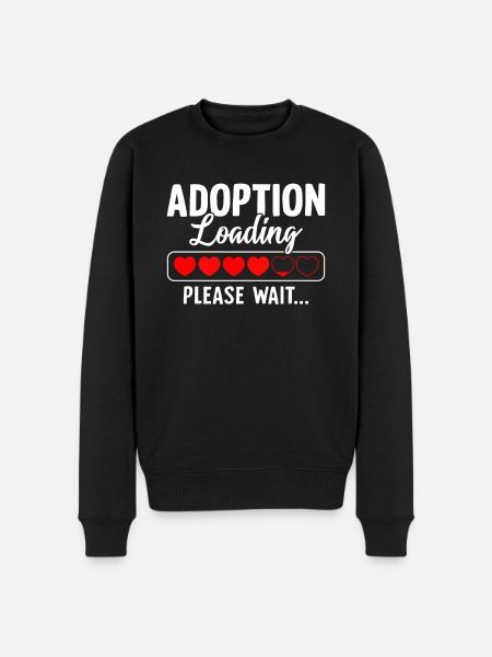 Adoption Loading Please Wait Funny Adoption - Men's Premium Organic Jumper - black