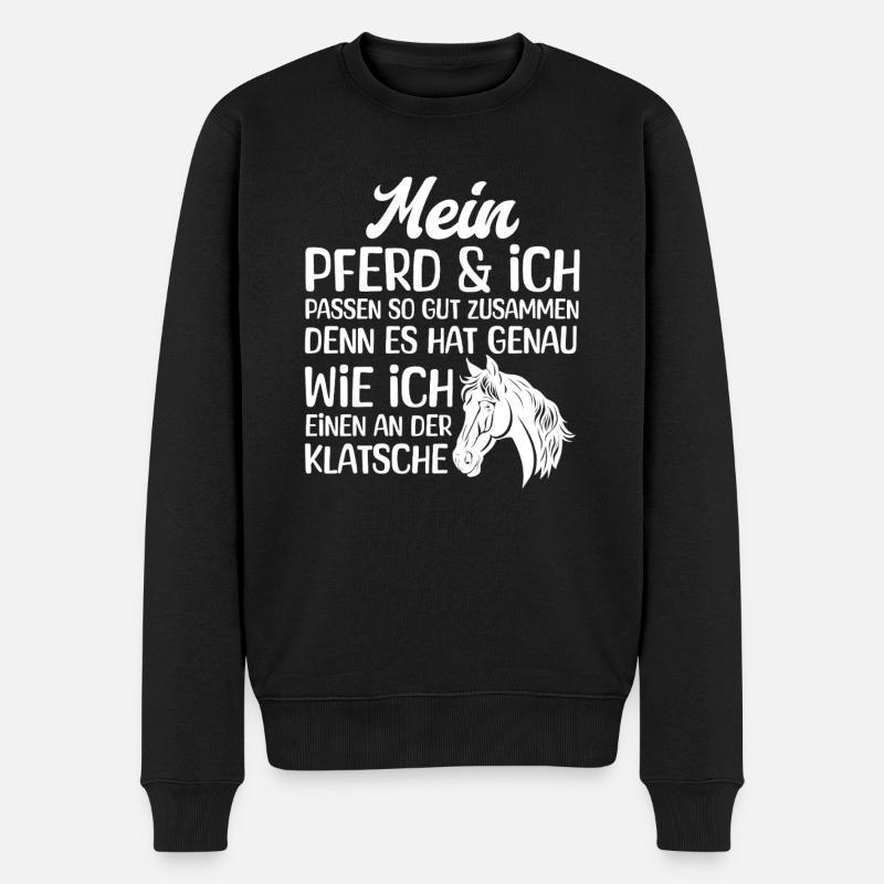 Mon cheval et moi - Pull Premium bio Homme - noir