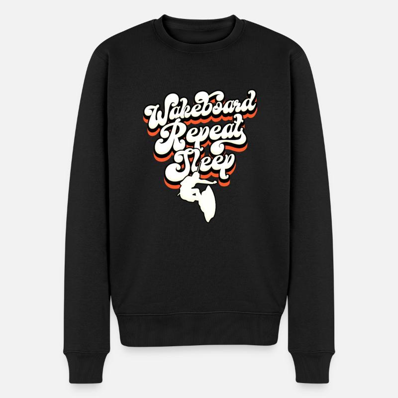 Wakeboarding Wakeboard Wakeboarder - Männer Premium Bio Pullover - Schwarz