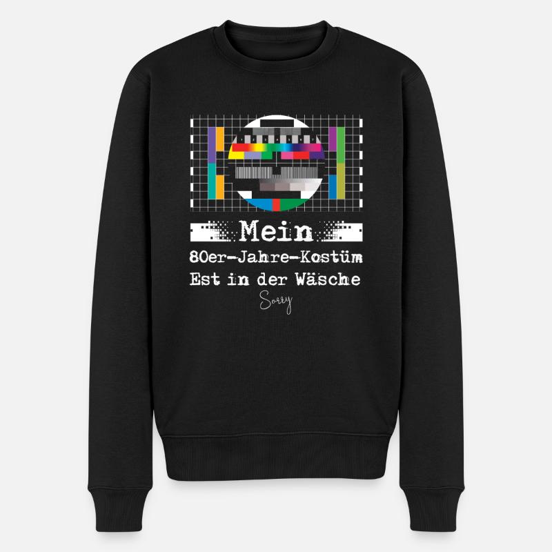 Mein 80er Jahre Kostüm - Männer Premium Bio Pullover - Schwarz