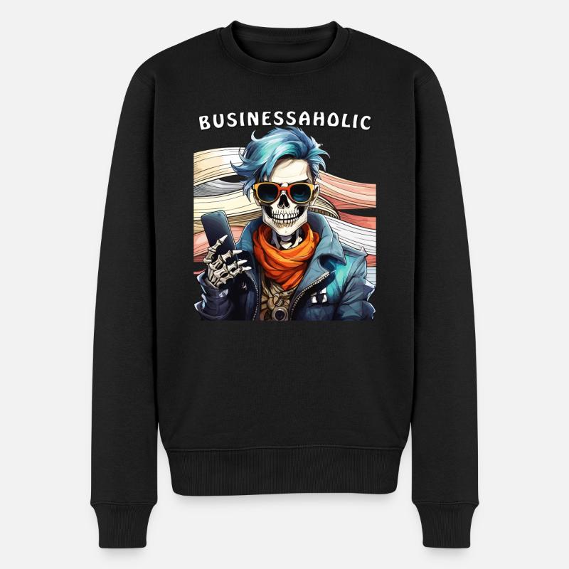 SKELETON HOMME BUSINESSAHOLIC - Pull Premium bio Homme - noir
