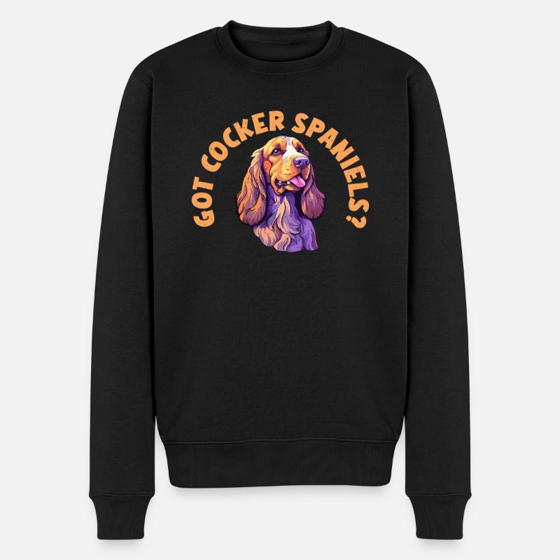 Cadeaux Cocker Spaniel - Pull Premium bio Homme - noir