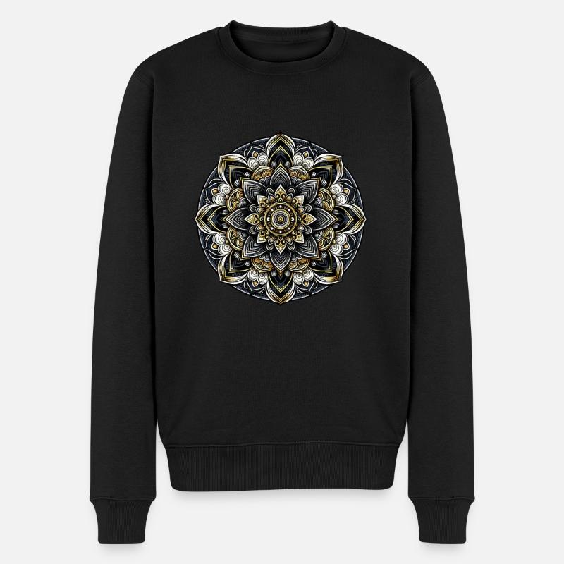 Mandala Harmonie Moderne Géométrie Art - Pull Premium bio Homme - noir