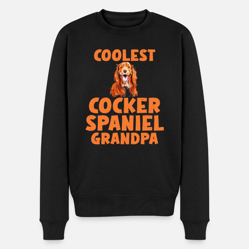 Cadeaux Cocker Spaniel - Pull Premium bio Homme - noir
