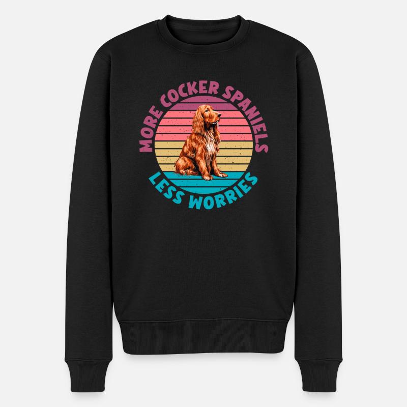 Cadeaux Cocker Spaniel - Pull Premium bio Homme - noir