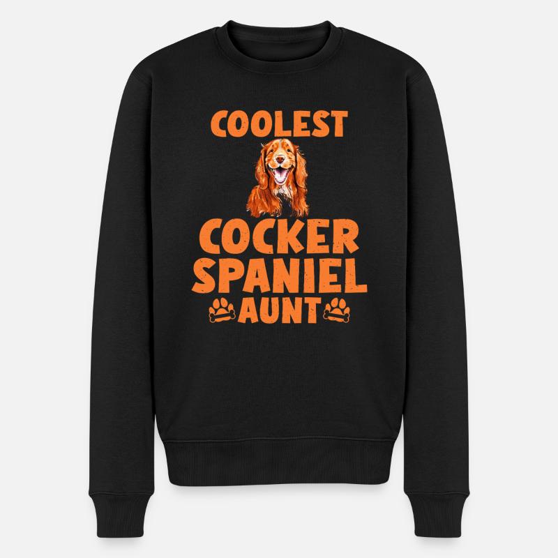 Cadeaux Cocker Spaniel - Pull Premium bio Homme - noir
