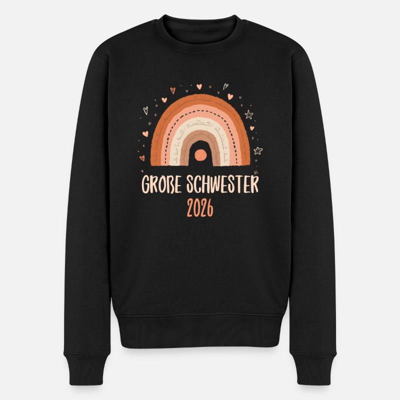Grande Sœur 2026 Arc-en-ciel - Pull Premium bio Homme - noir