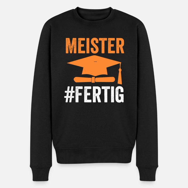 Meister Prüfung Handwerker Geschenk - Männer Premium Bio Pullover - Schwarz