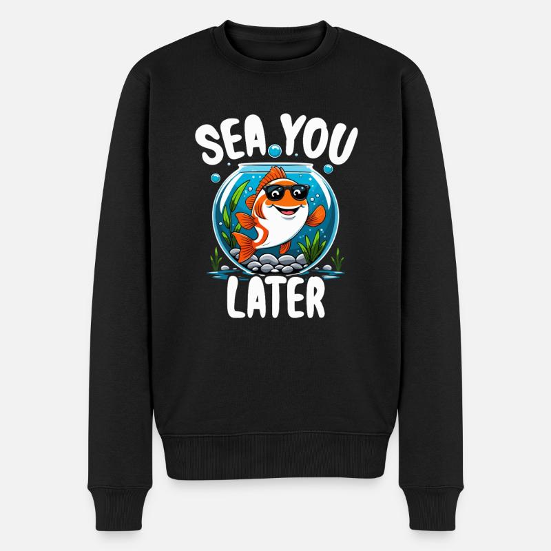 Aquarium aquatique - Pull Premium bio Homme - noir
