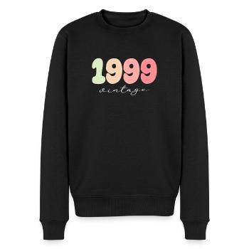 Geburtstag Geburtsjahr 1999 - Männer Premium Bio Pullover - Schwarz - Vorne - Nico (187cm)