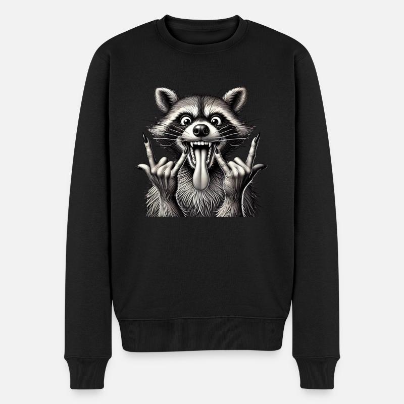 Rock 'n' Roll raton laveur Métal Art Design - Pull Premium bio Homme - noir