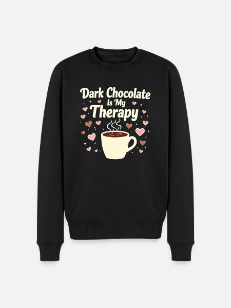 Chocolate enthusiasts, Dark chocolate fans, - Men's Premium Organic Jumper - black