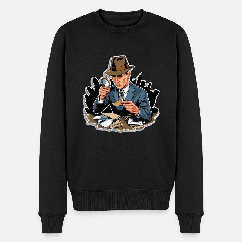 DÉTECTIVES EN ACTION - Pull Premium bio Homme - noir