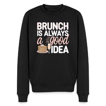 Brunch Kultur Bodenlos Mimosen Liebhaber - Männer Premium Bio Pullover - Schwarz - Vorne - Nico (187cm)