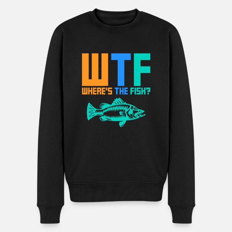 Où est le poisson - Pull Premium bio Homme - noir