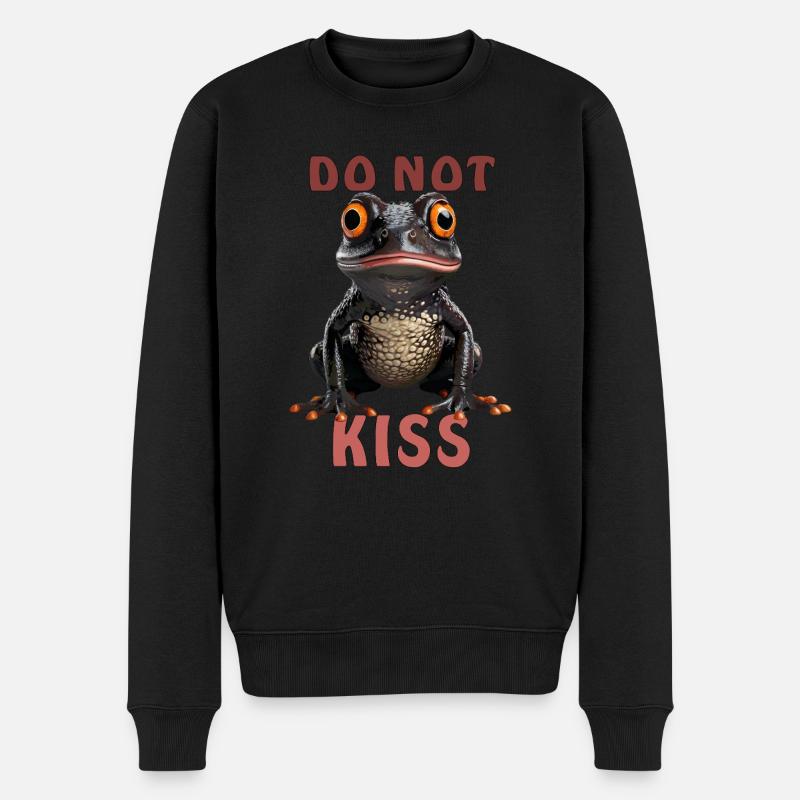 GRENOUILLE NE S’EMBRASSE PAS - Pull Premium bio Homme - noir