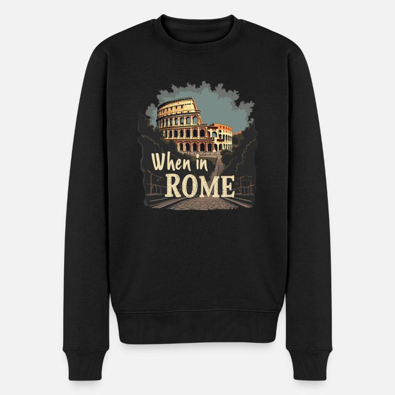 Geschichtsinteressierte Antikes Rom Enthusiasten - Männer Premium Bio Pullover - Schwarz
