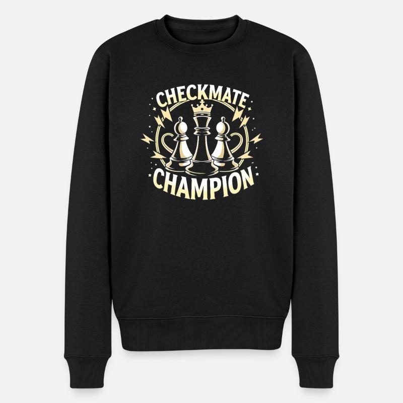 Chess Tacticians Strategy Masters Tactical - Men's Premium Organic Jumper - black