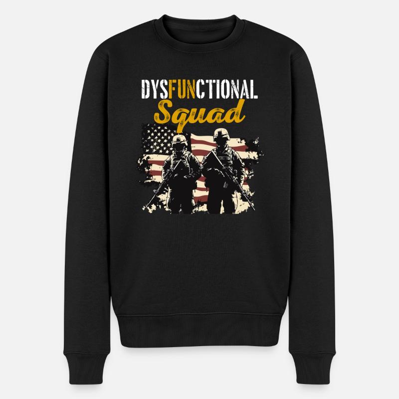 Dysfunktionaler Veteran Dysfunctional Squad - Men's Premium Organic Jumper - black