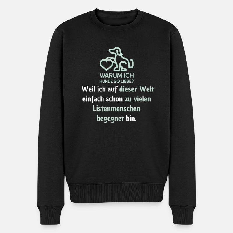 Zu viele Listenmenschen! - Männer Premium Bio Pullover - Schwarz