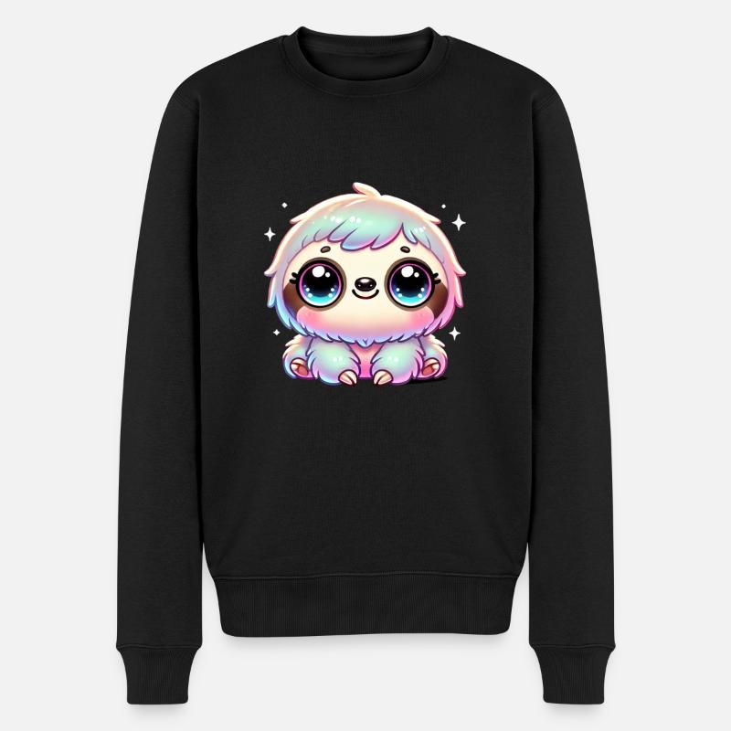 Super Cute Kawaii Baby Sloth - Männer Premium Bio Pullover - Schwarz