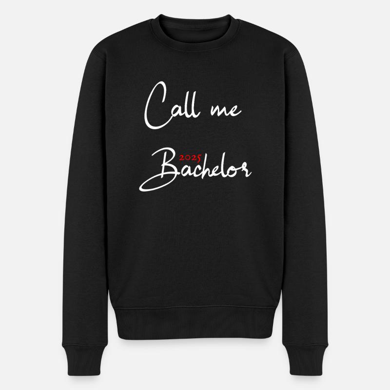 Bachelor 2025 Abschluss Promotion Sponsion - Männer Premium Bio Pullover - Schwarz