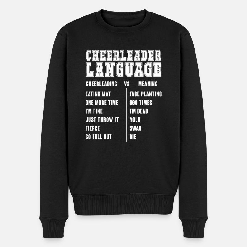 Cheerleading Langue d’équipe Encouragement - Pull Premium bio Homme - noir