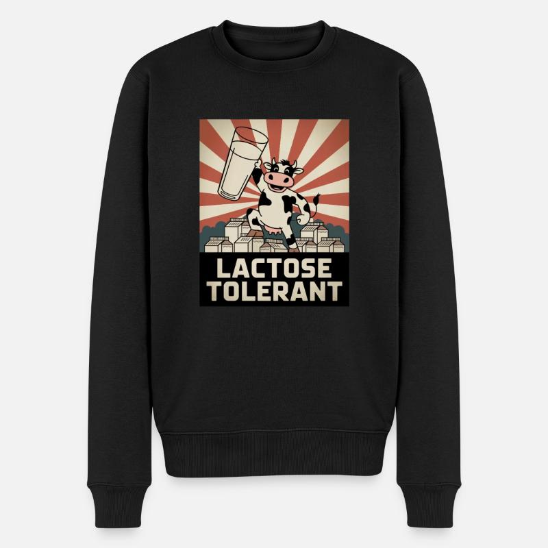 Lait tolérant au lactose - Pull Premium bio Homme - noir