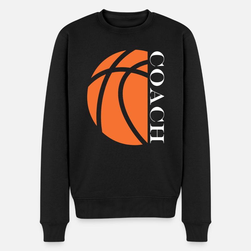 Coach de Basketball - Männer Premium Bio Pullover - Schwarz