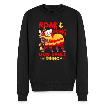 Roar Bling It’s A Lion Dance Thing Chinois Nouveau - Pull Premium bio Homme - noir - Devant - Nico (187cm)