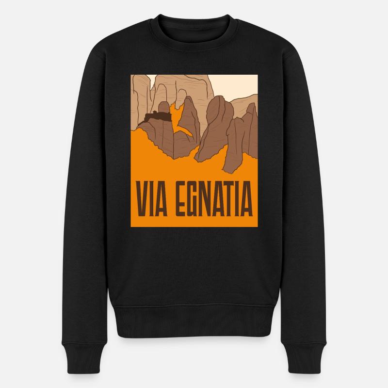 Via Egnatia - Balkans - Pull Premium bio Homme - noir