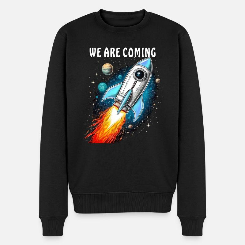 FUSÉE NOUS ARRIVONS - Pull Premium bio Homme - noir