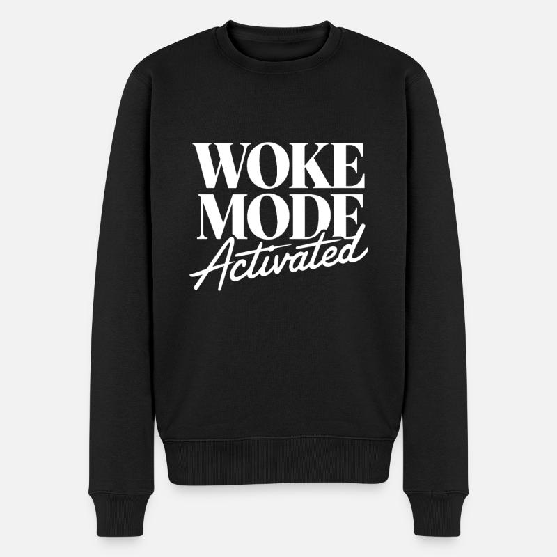Woke - Männer Premium Bio Pullover - Schwarz