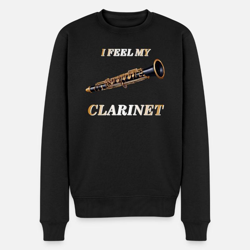 JE SENS MA CLARINETTE - Pull Premium bio Homme - noir