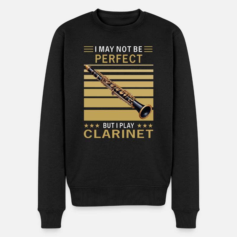 JE NE SUIS PEUT-ÊTRE PAS LA CLARINETTE PARFAITE - Pull Premium bio Homme - noir