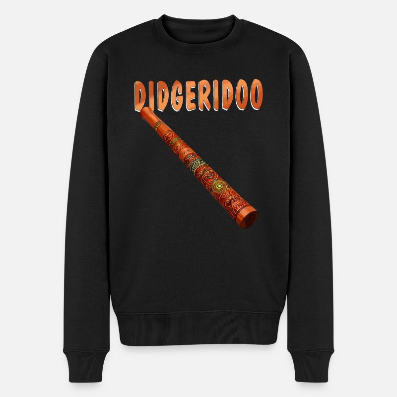 DIDGERIDOO - Pull Premium bio Homme - noir