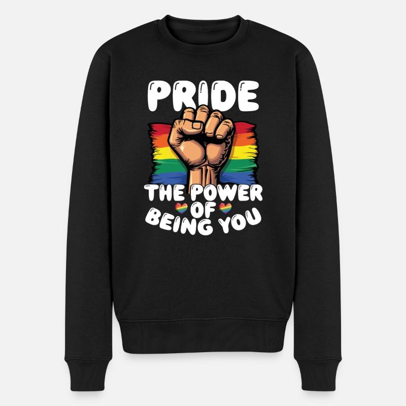 Stolz Die Kraft, Du Zu Sein - Männer Premium Bio Pullover - Schwarz