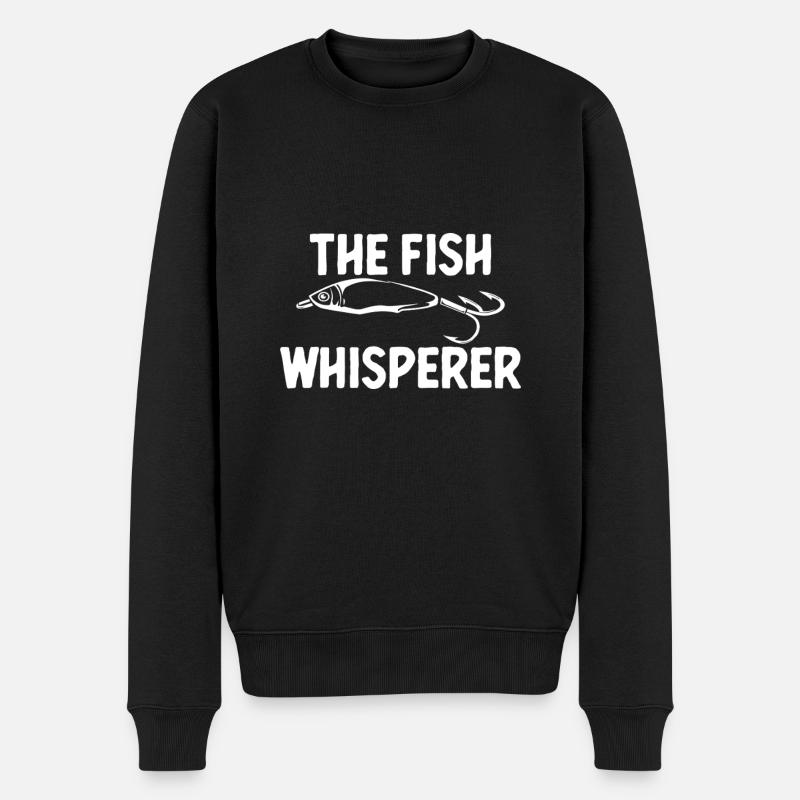 The Fish Whisperer - Männer Premium Bio Pullover - Schwarz