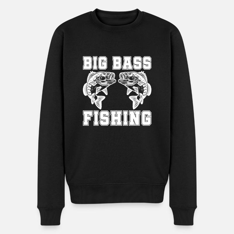 Big Bass Fishing - Männer Premium Bio Pullover - Schwarz