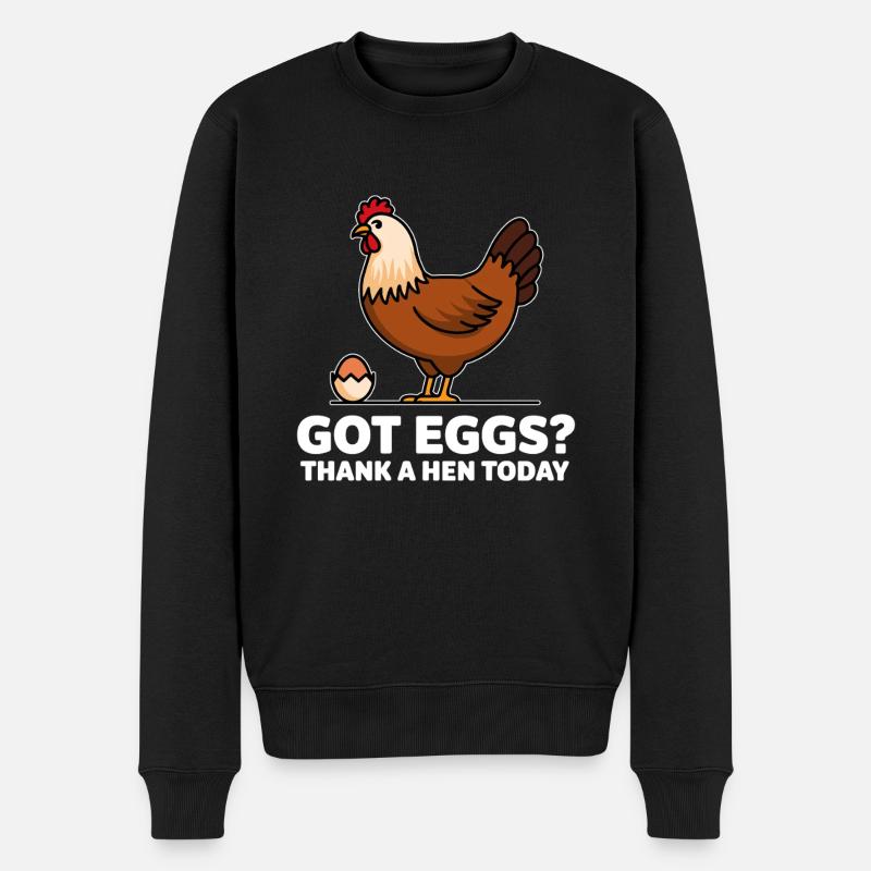 Poulets Poulets - Pull Premium bio Homme - noir
