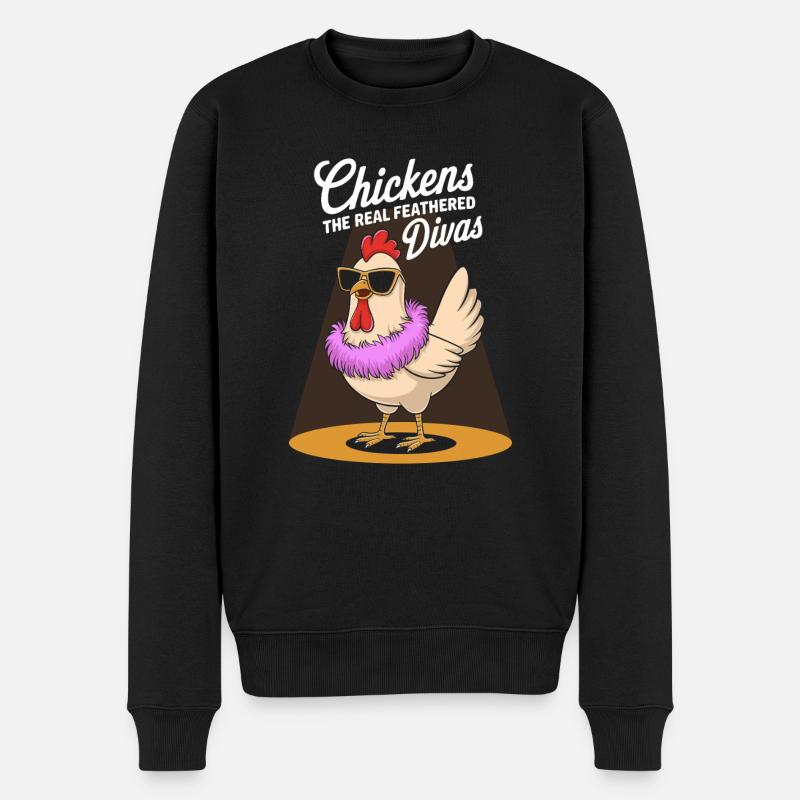 Poulets Poulets - Pull Premium bio Homme - noir