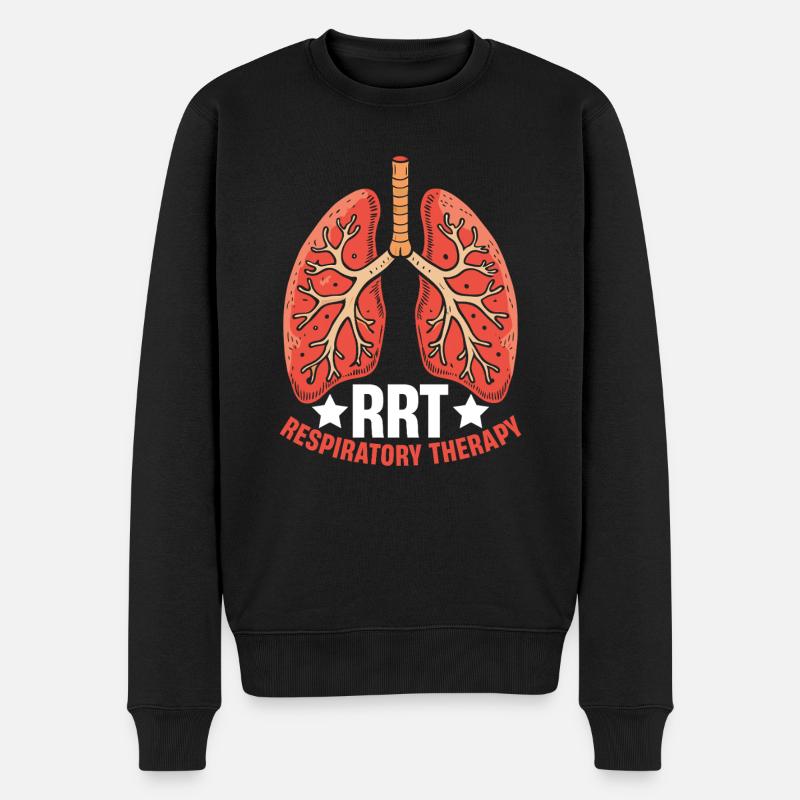 Thérapie respiratoire Pneumologue drôle - Pull Premium bio Homme - noir