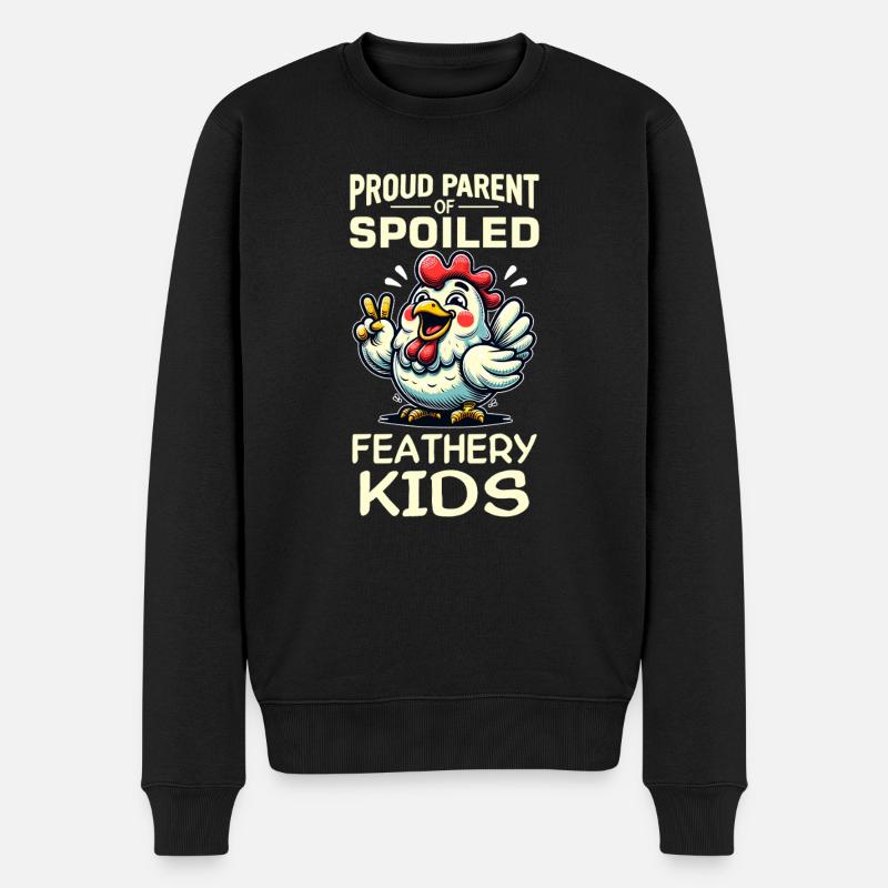 Poulets Poulets - Pull Premium bio Homme - noir