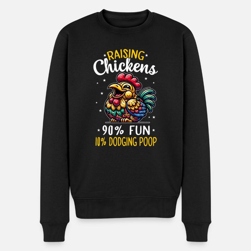 Poulets Poulets - Pull Premium bio Homme - noir