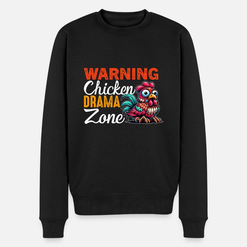 Poulets Poulets - Pull Premium bio Homme - noir